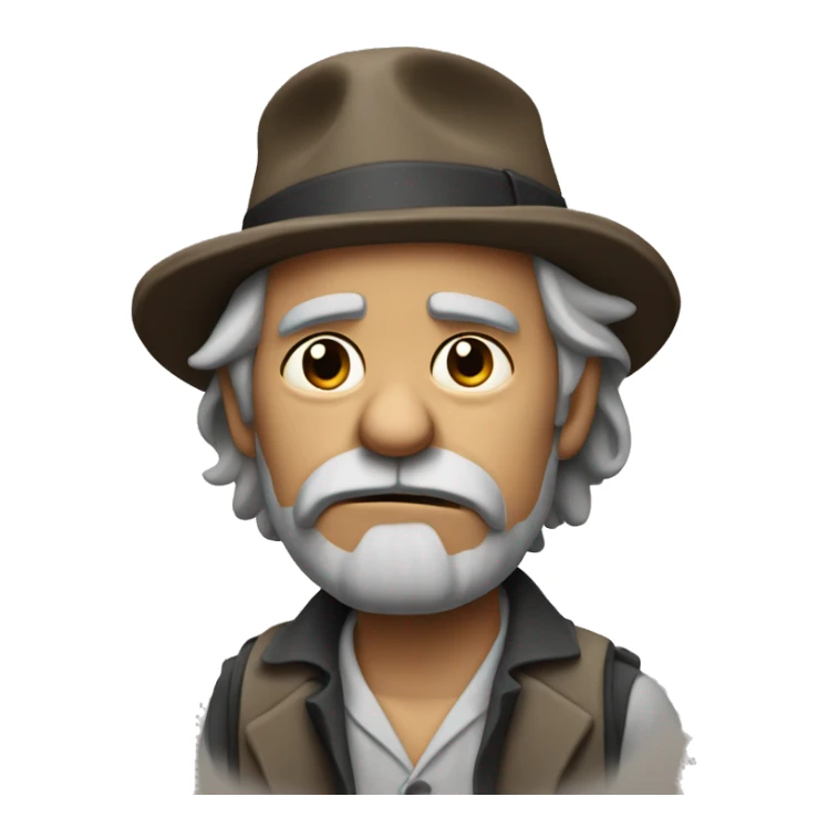 the tramp has one hand up and is frowning sticker