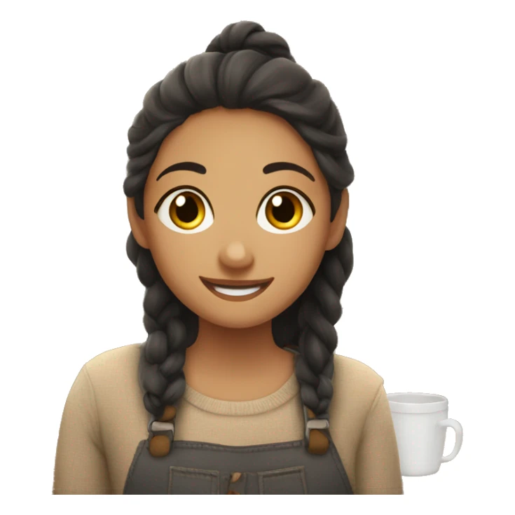 smiling girls in cozy cafe sticker