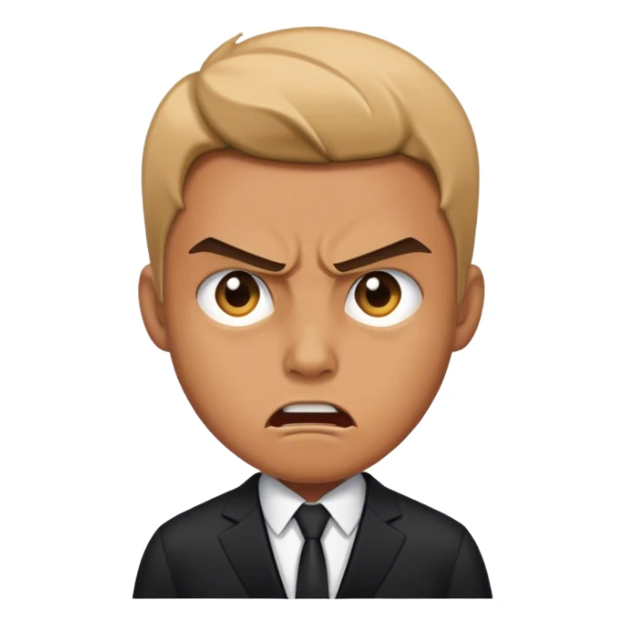 segurança de terno preto, furioso sticker