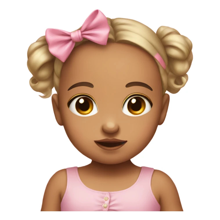 Baby girl with bow  sticker