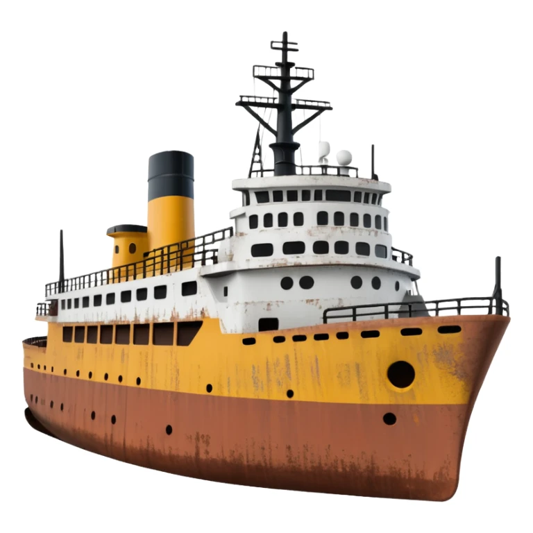 the Edmund Fitzgerald ship simplified emoji style sticker