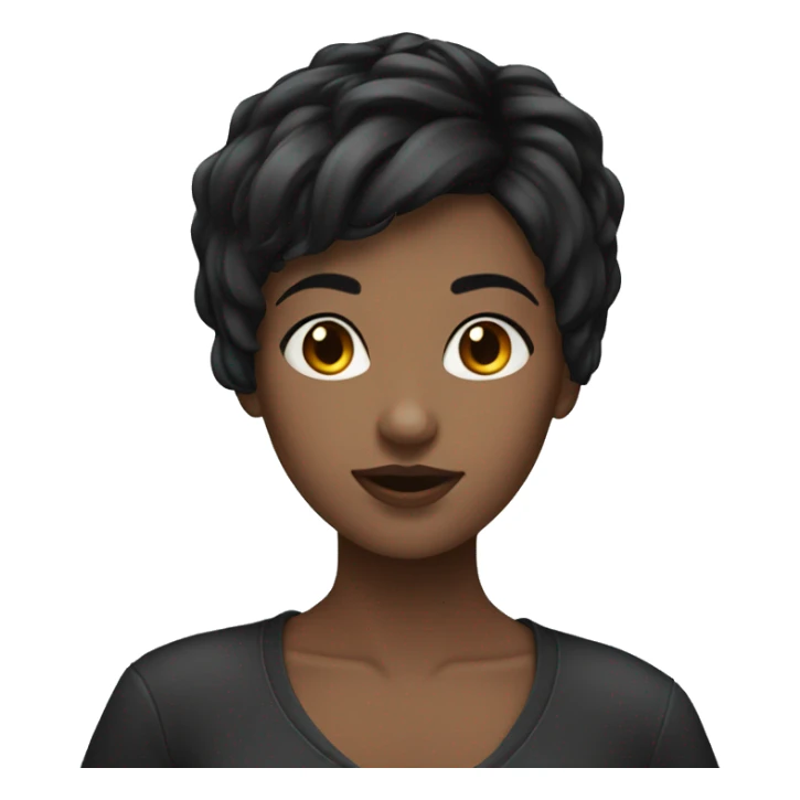 Bff 2 girls dark short hair sticker