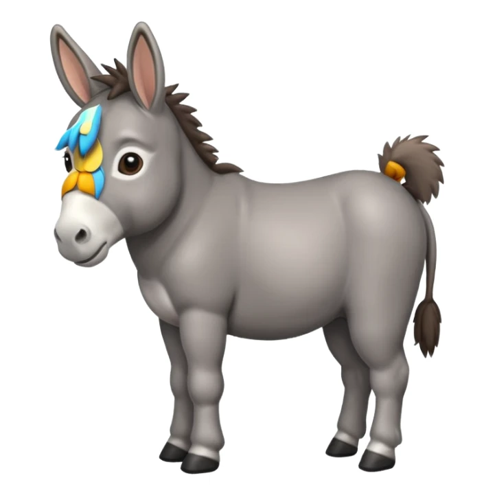 adorable donkey sticker