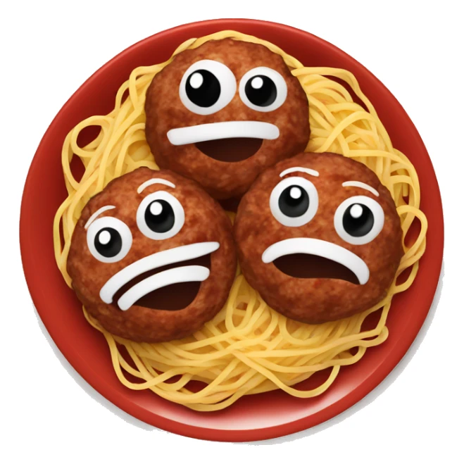 Plate of Spaghetti and meatballs  sticker