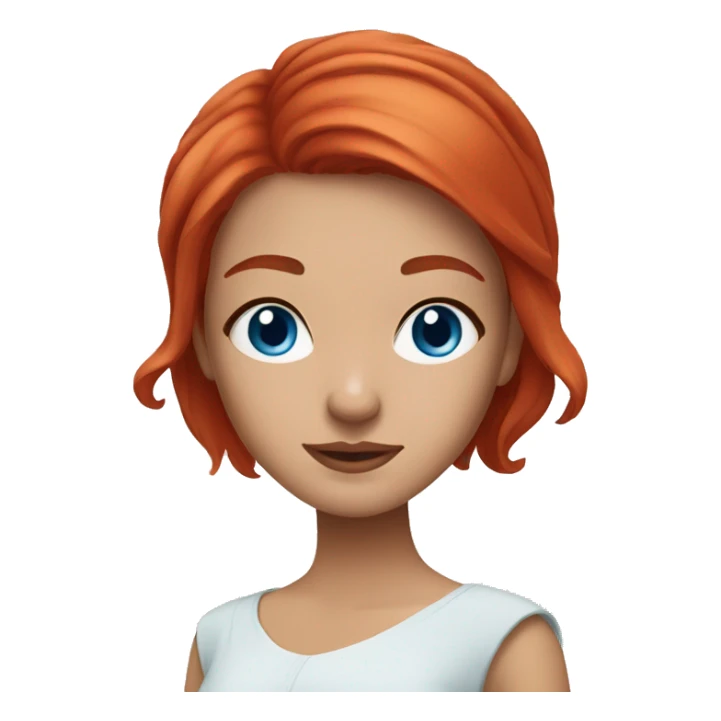 Red-hair-girl blue-eyes spa skincare sticker