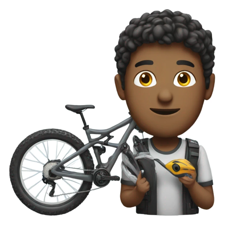 Me holding a mountain bike sticker