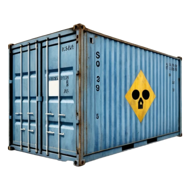 Anselm Kiefer shipping container cast in concrete sticker