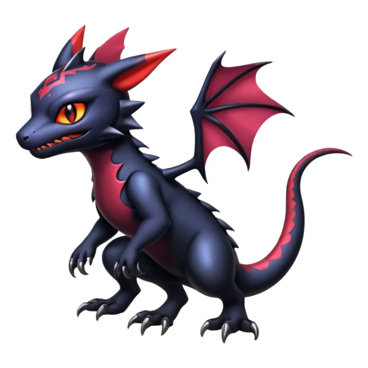 Shiny Epic Badass Gothic Noibat-Salandit-Litten-Hybrid sticker