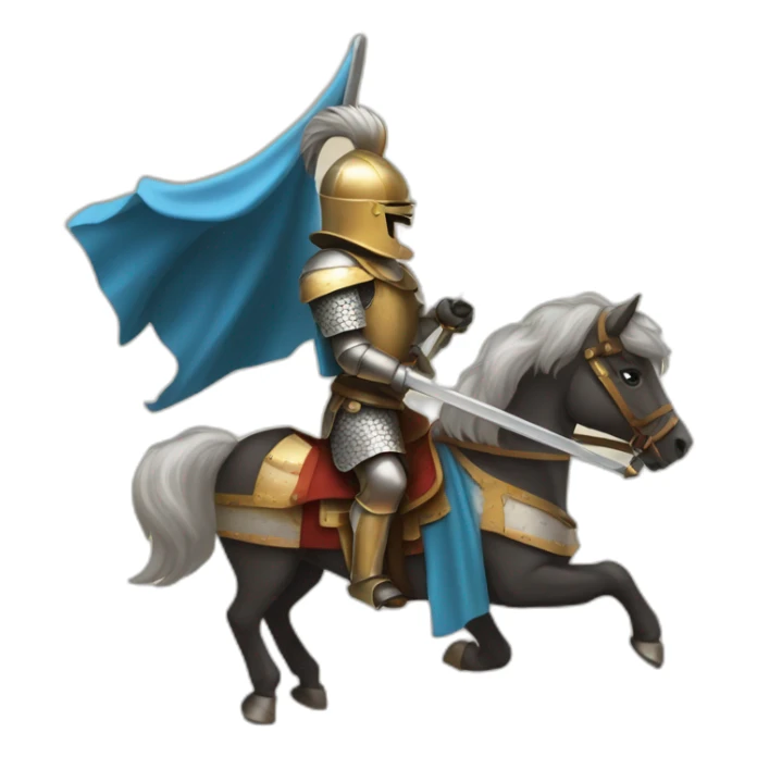 a knight of Ivanhoe in a tournament sticker