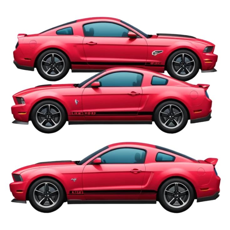 Ford Mustang with center black strip design and in written 309 and in front real pnky sticker