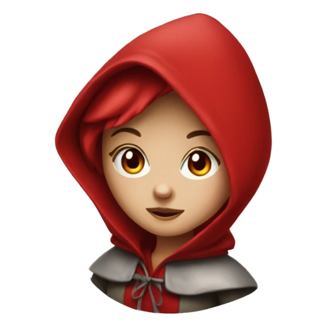 Little Red Riding Hood with red eye sticker
