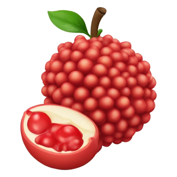 Lichi fruta color roja  sticker
