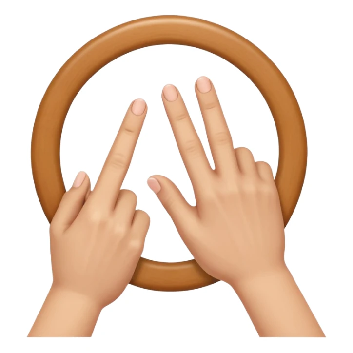 hand making a circle with fingers and another hand poking a finger through the circle, emoji style sticker