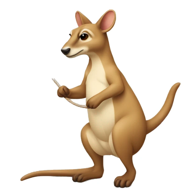 Kangourou qui fait de la corde à sauter sticker