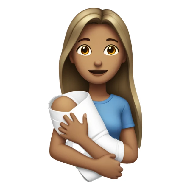 Girl with a broken arm in a cast sticker