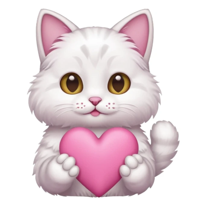 Chat qui tien un coeur dans la main  sticker