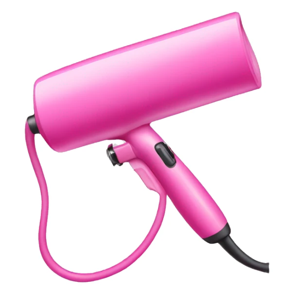 pink hair curling iron sticker