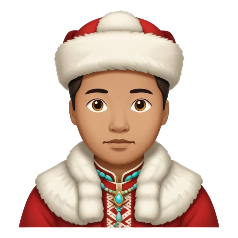 full scale standing  greenland citizen traditional outfit  sticker