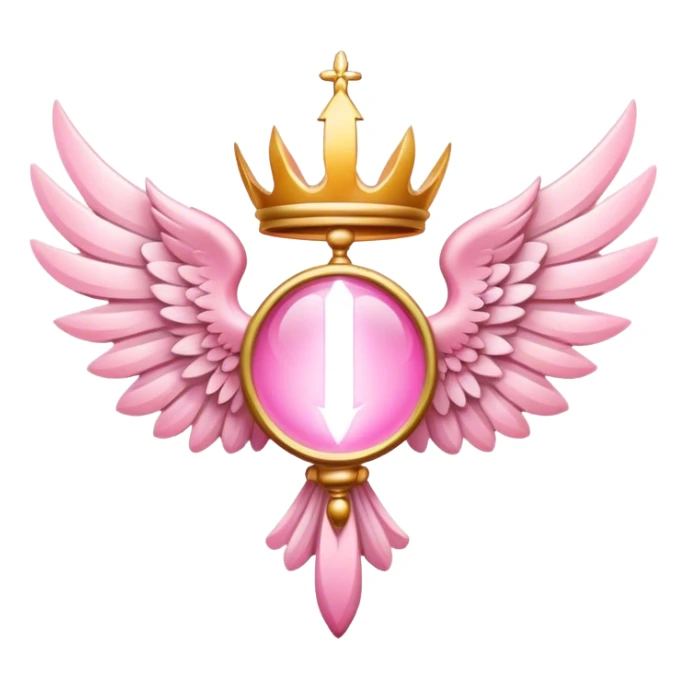 6 wings emblem holy light pink sticker