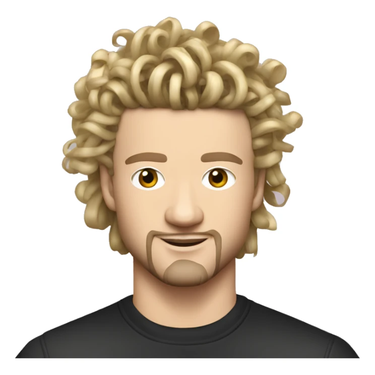 2000s justin timberlake with noodle hair no mustache sticker