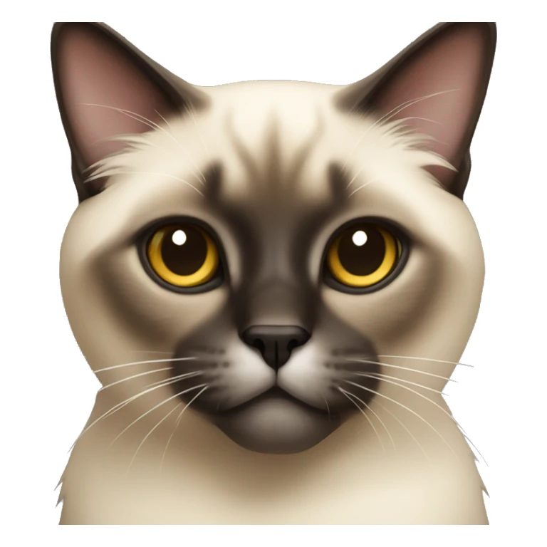 a siamese cat with long hair sticker