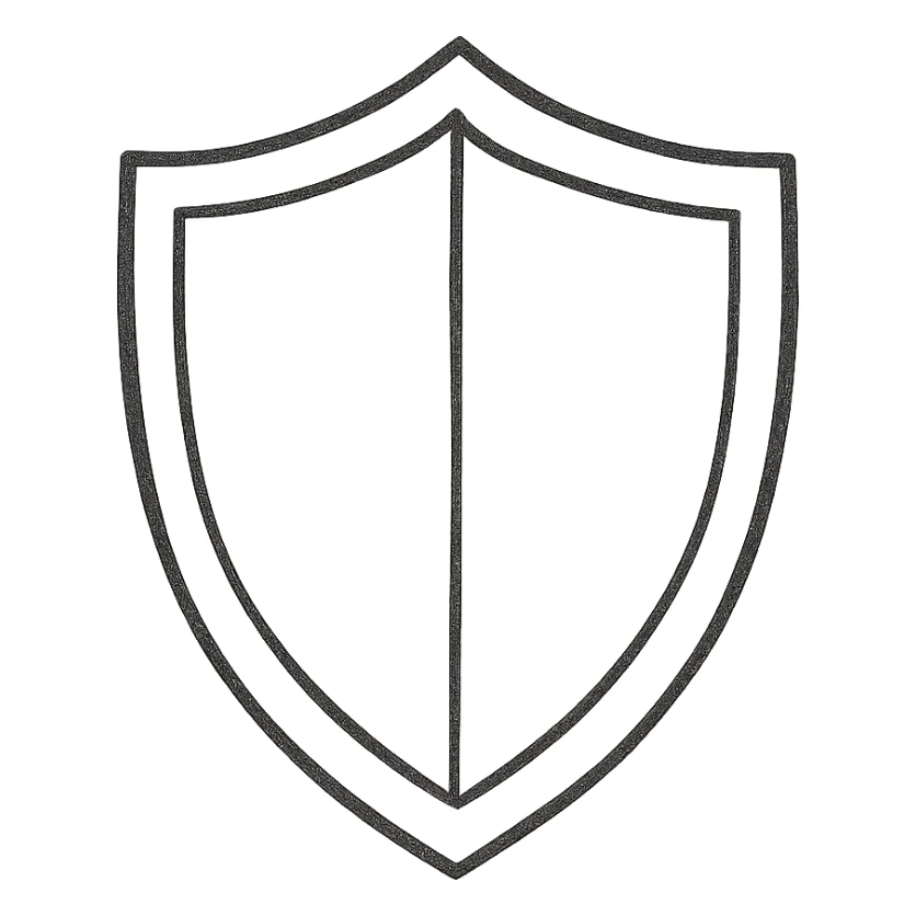 shield icon, flat minimalist icon style, simple and clean lines, no fill sticker
