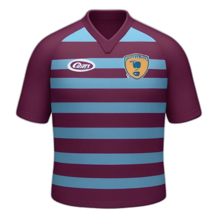 Burgundy blue striped jersey sticker