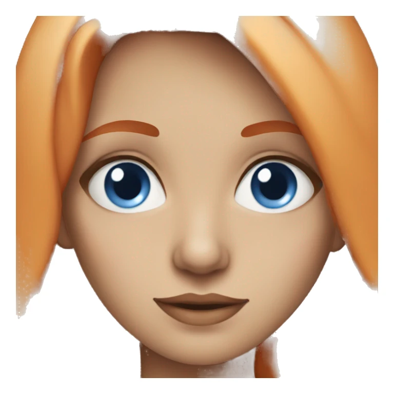 European Woman with blue eye and orange hair sticker