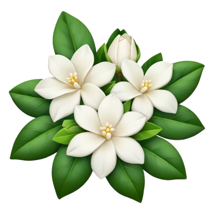 White gardenia flowers bouquet  sticker