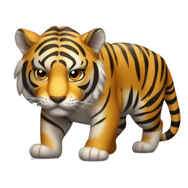 Tigre avec une pancarte Good game sticker