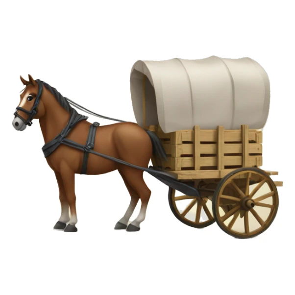 A horse-drawn cart with crates sticker