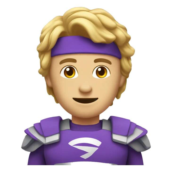 Un super héro du markeing digita habilé en violet sticker