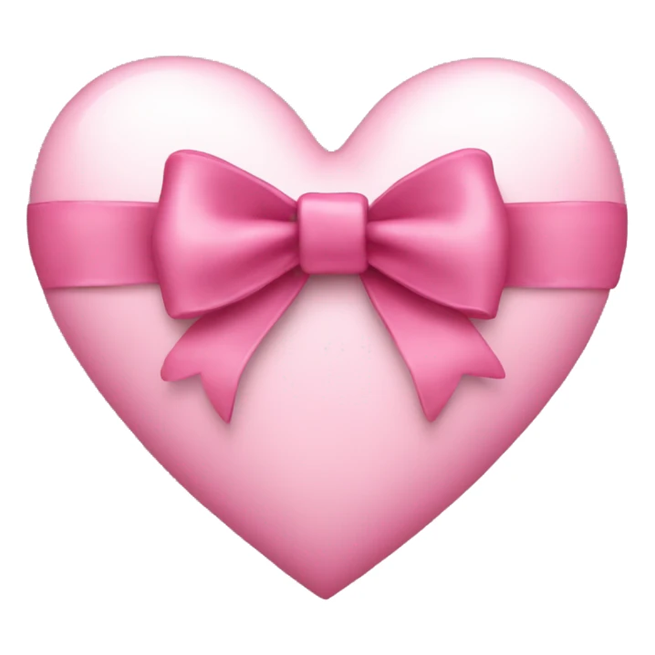 Pink heart with a bow sticker