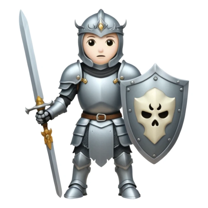 ghost knight with armor about to embark on an adventure  sticker