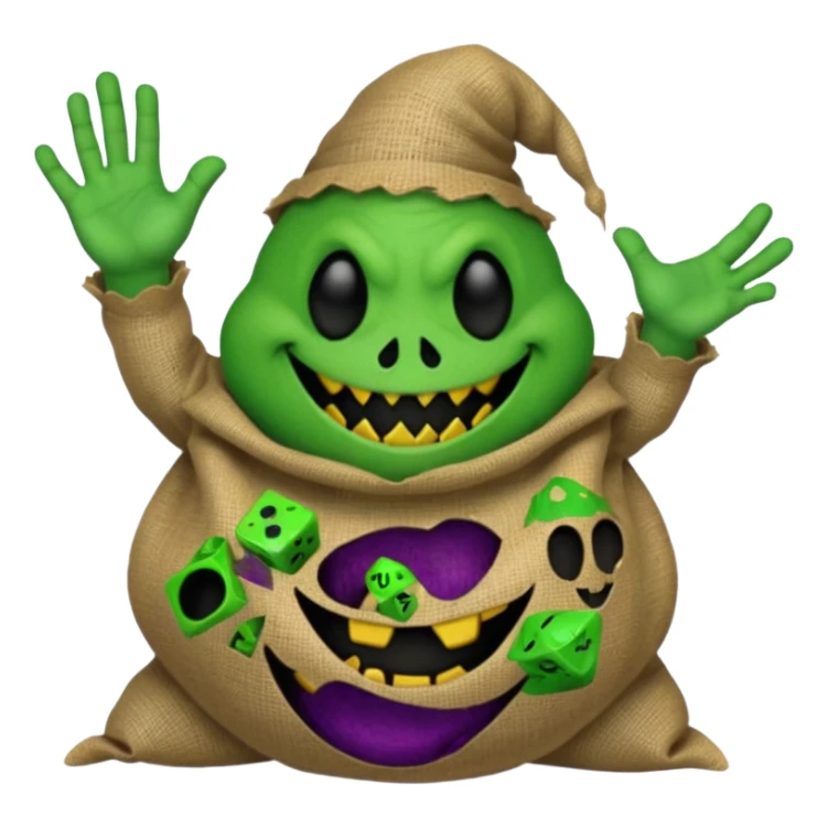 create Oogie boogie From nightmare before Christmas As Emojis that don’t already exists. sticker