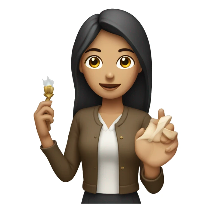 Mujer con vela en la mano sticker