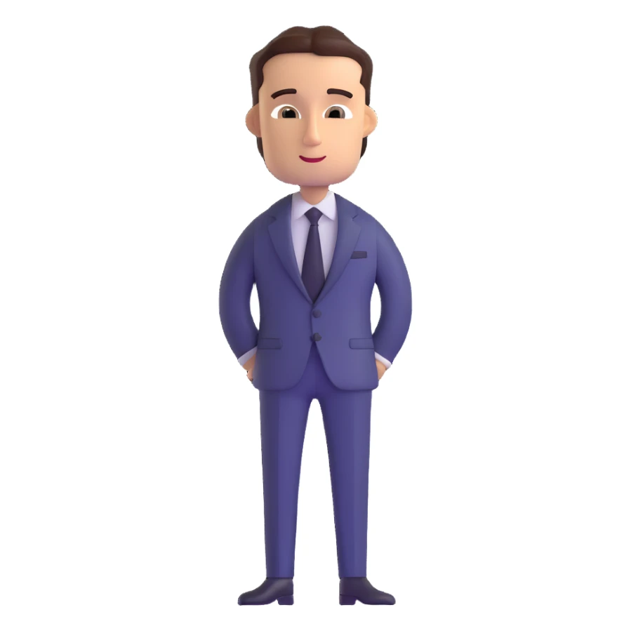 A handsome man named Alex Cansani with a modern, polished appearance sticker