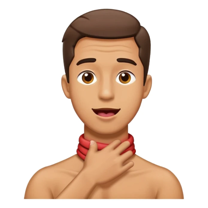 Man crossing arms on neck with tongue out sticker