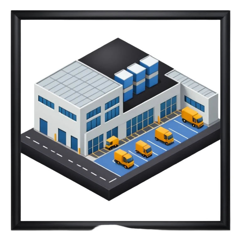 create a realistic a place where logistic transporter can park sticker