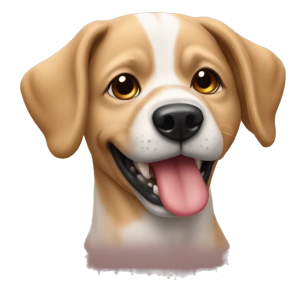 Un chien avec un doigt de pied dans la bouche  sticker