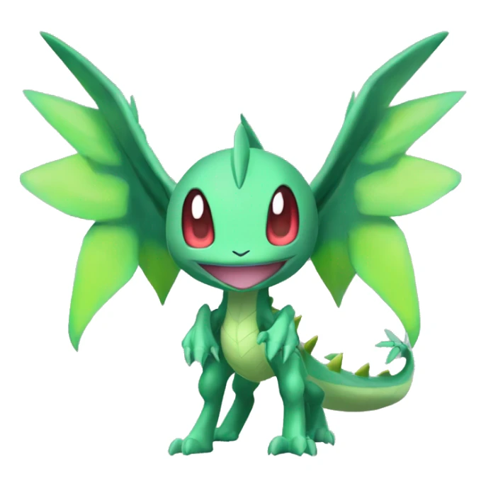 Cool Edgy Cute Chibi Legendary Shiny Fakemon-Pokémon-Genesect-Flygon With Full Body Detailed High Quality sticker