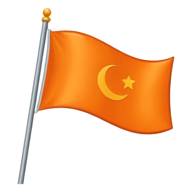 I want a flag emoji 🚩🚩 like this but flag should be orange sticker