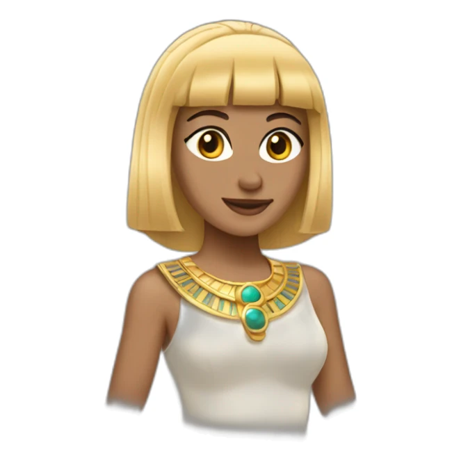 Cleopatra with blonde hair dancing sticker