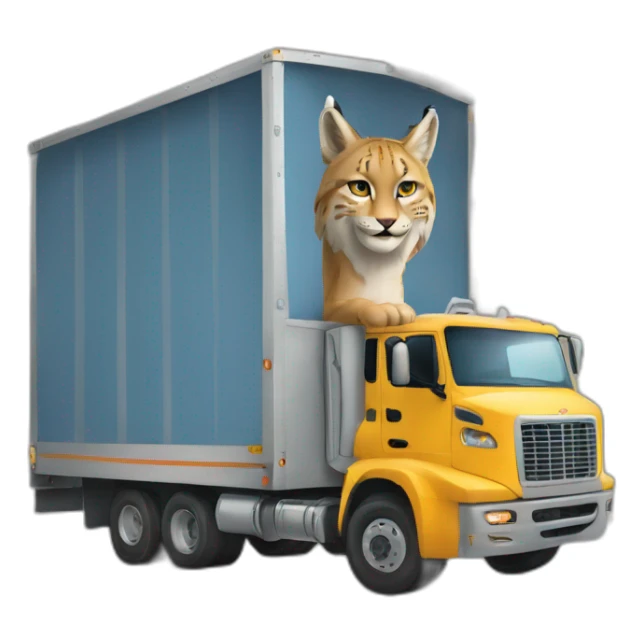 Lynx qui porte un camion sticker