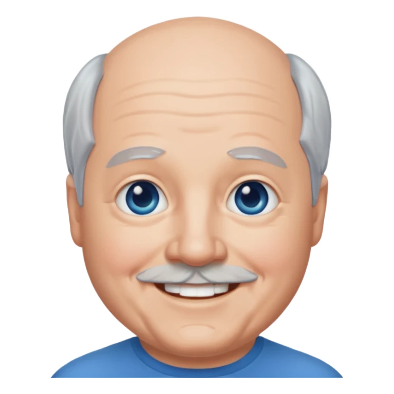 Kyle Gass with blue eyes, grey hair sticker
