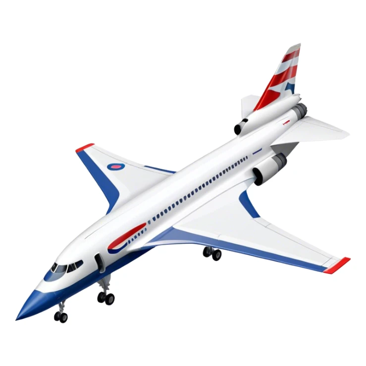 Concorde - British Airways (Model Year: 2020) (Iconic colour: White with blue and red) sticker