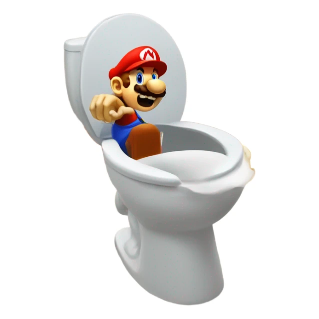 mario kart america in toilet sticker
