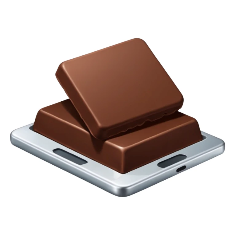 une tbalette de chocolat emballé dans de l'aluminium sticker