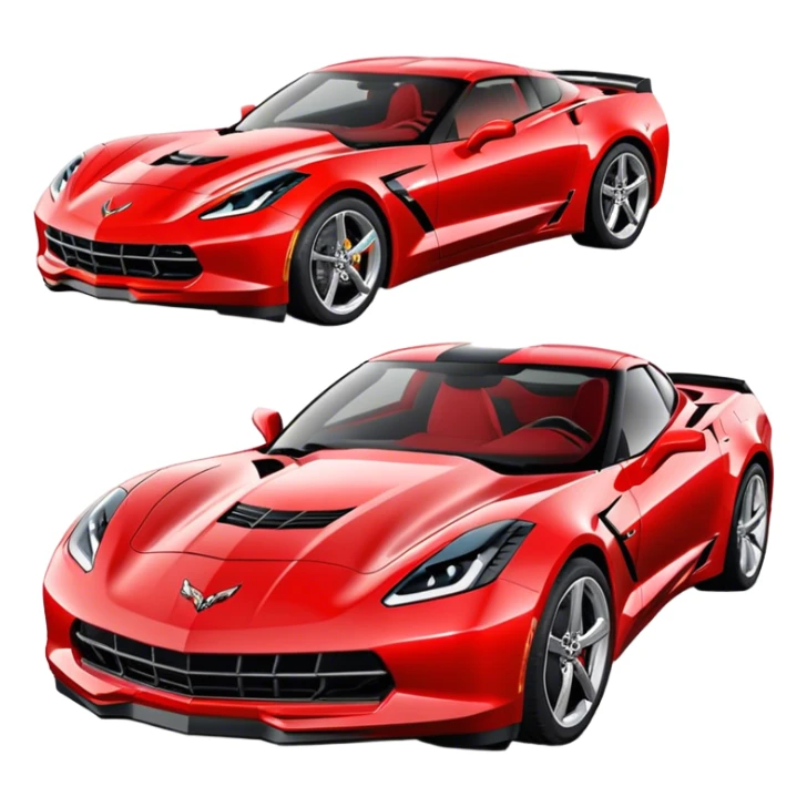 Chevrolet Corvette - Chevrolet (Model Year: 2022) (Iconic colour: Red) sticker