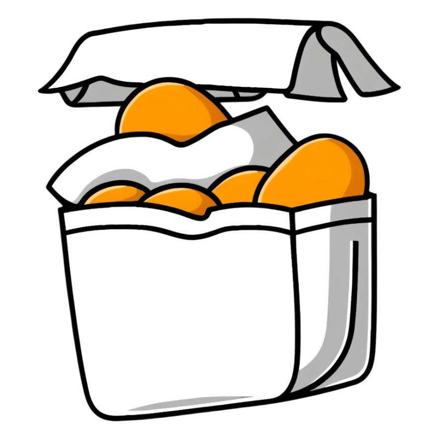 cartoon sticker of a chicken nugget sticker